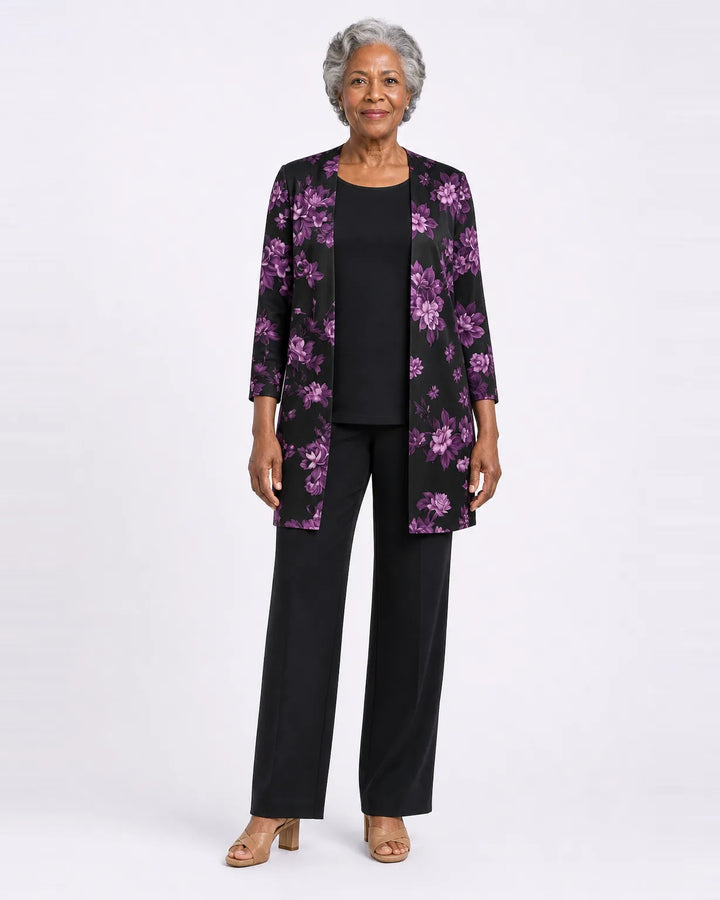 Completo Pantalone con Spolverino Floreale