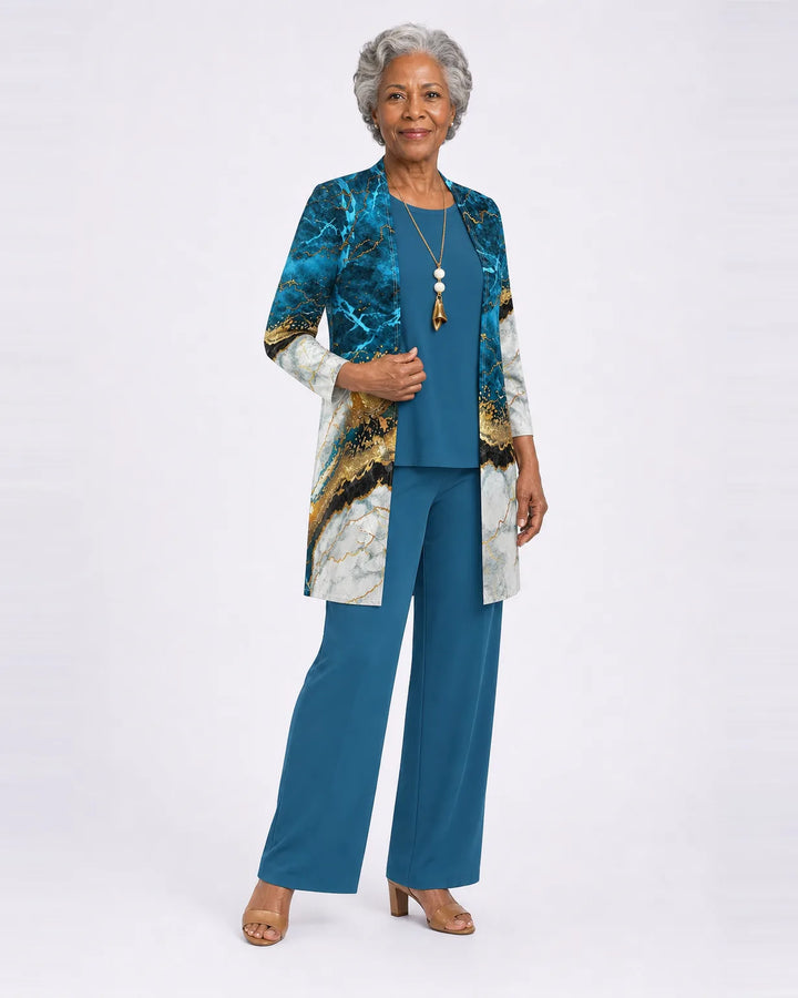 Completo Pantalone con Spolverino Astratto