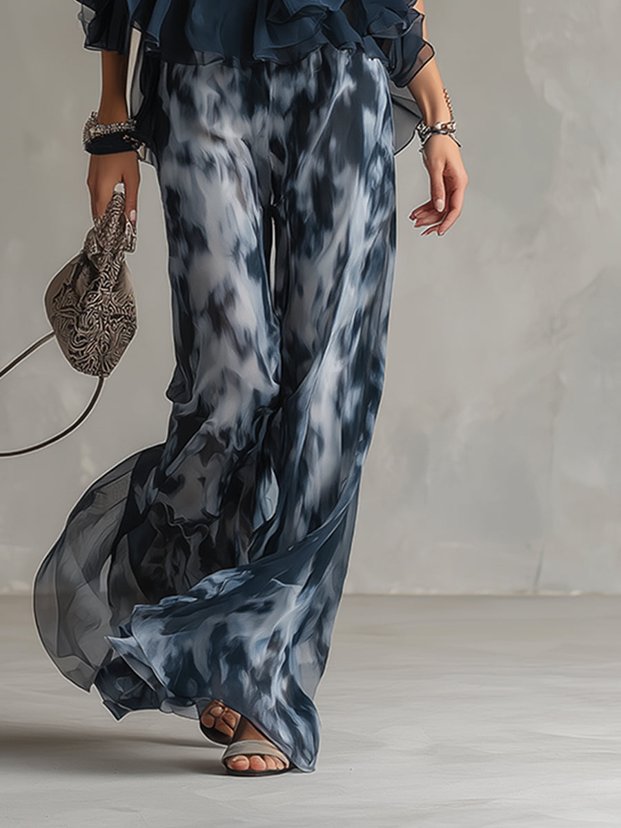 Completo Pantalone con Top a Volant
