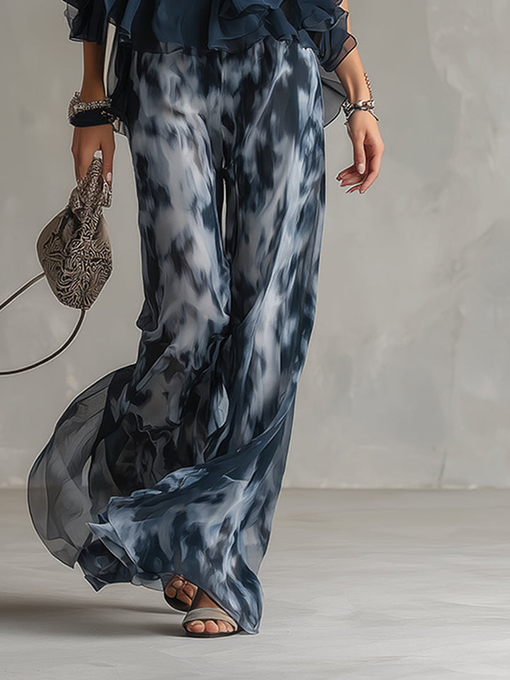 Completo Pantalone con Top a Volant
