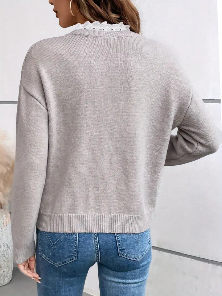 Maglione Morbido con Bordo Smerlato