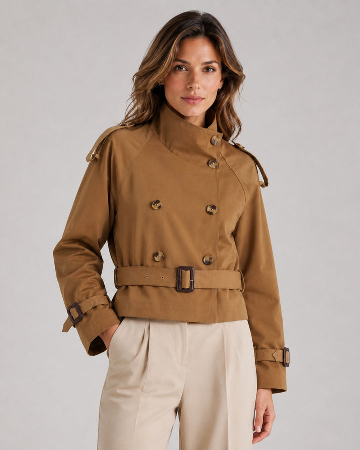 Cappotto Corto Stile Trench