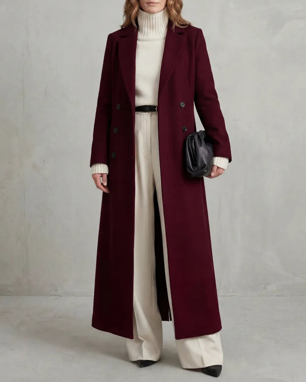 Cappotto Lungo a Doppio Petto