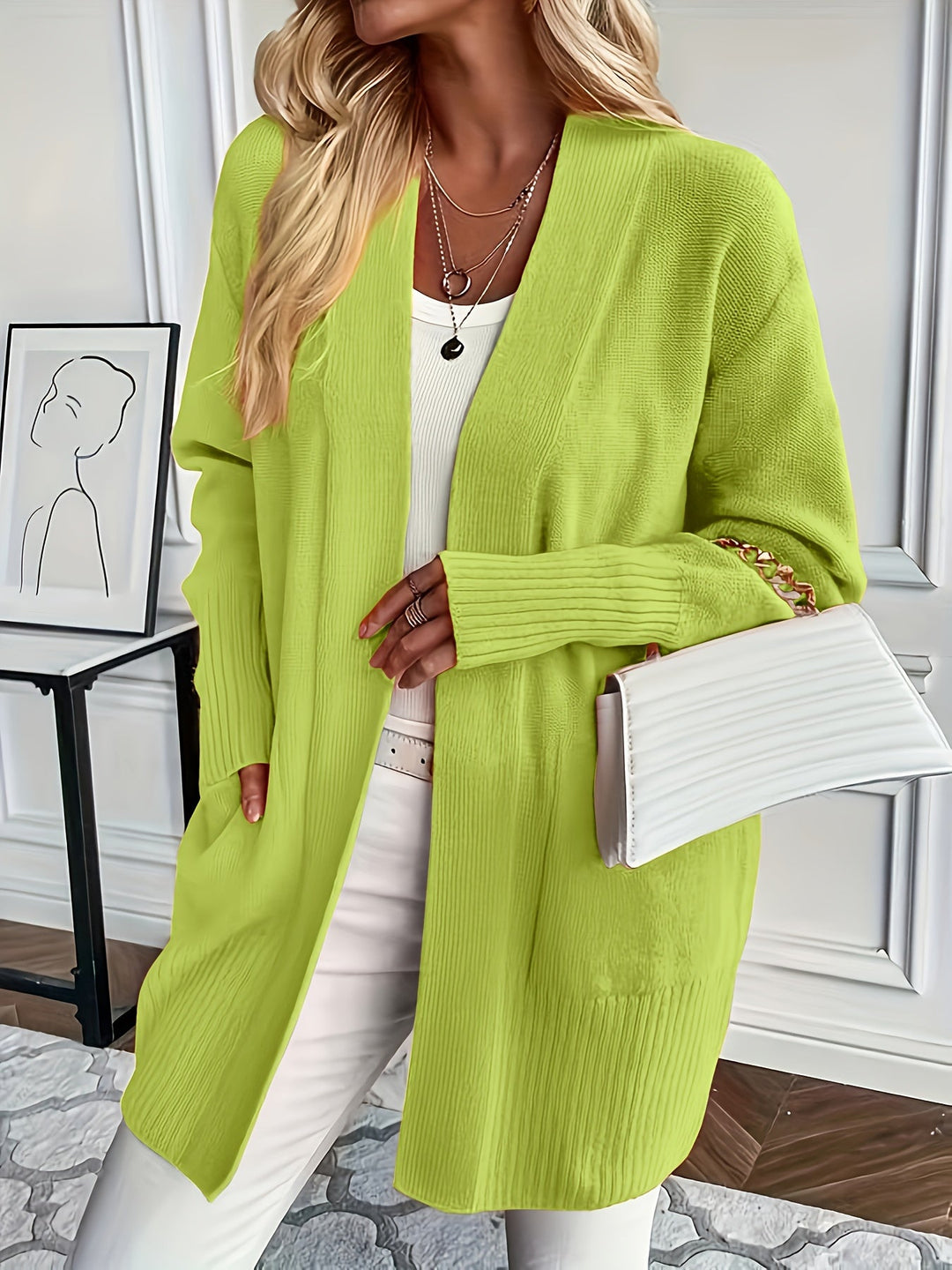Cardigan Lungo dal Taglio Morbido