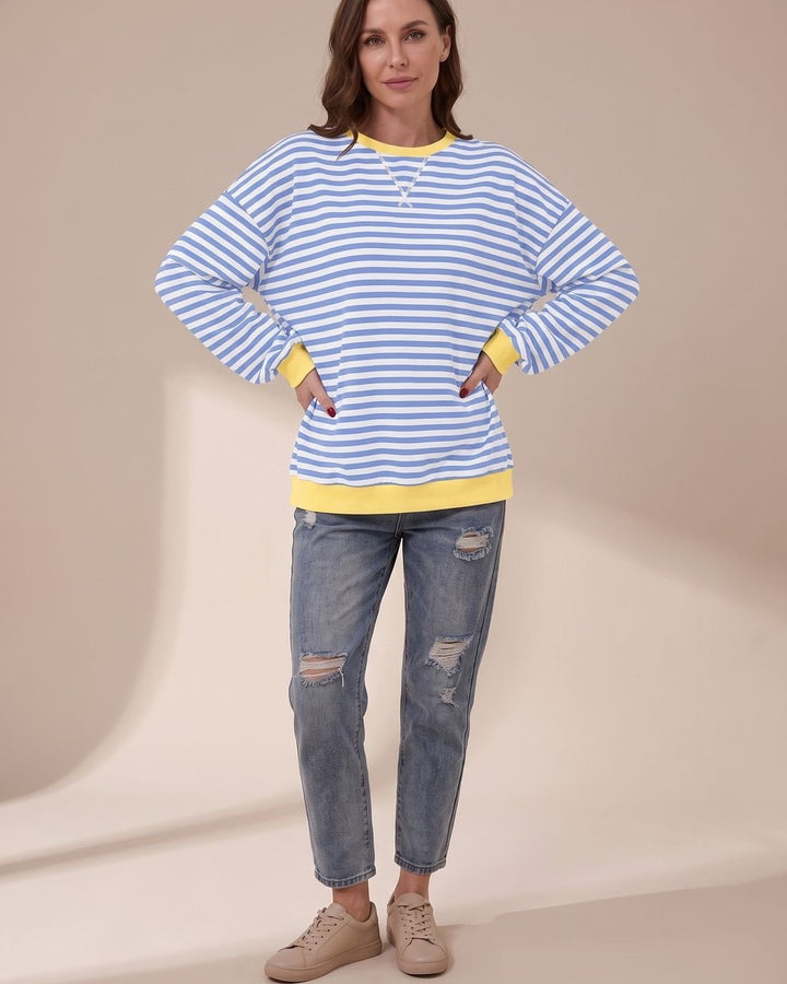 Felpa Oversize a Righe