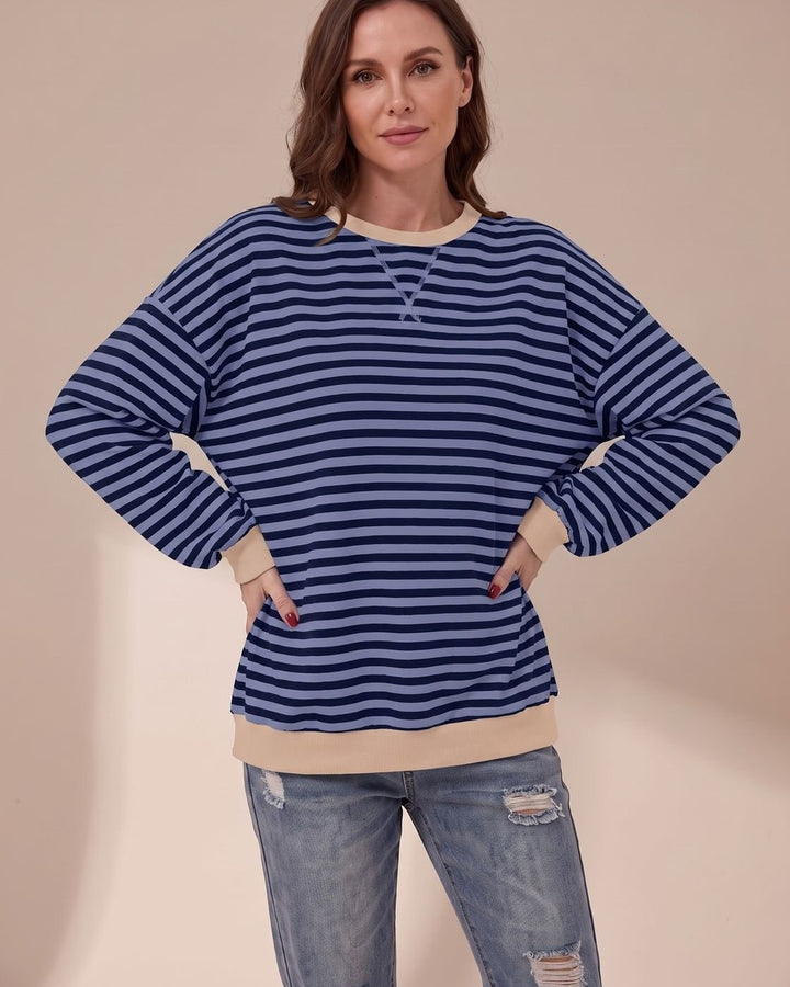 Felpa Oversize a Righe