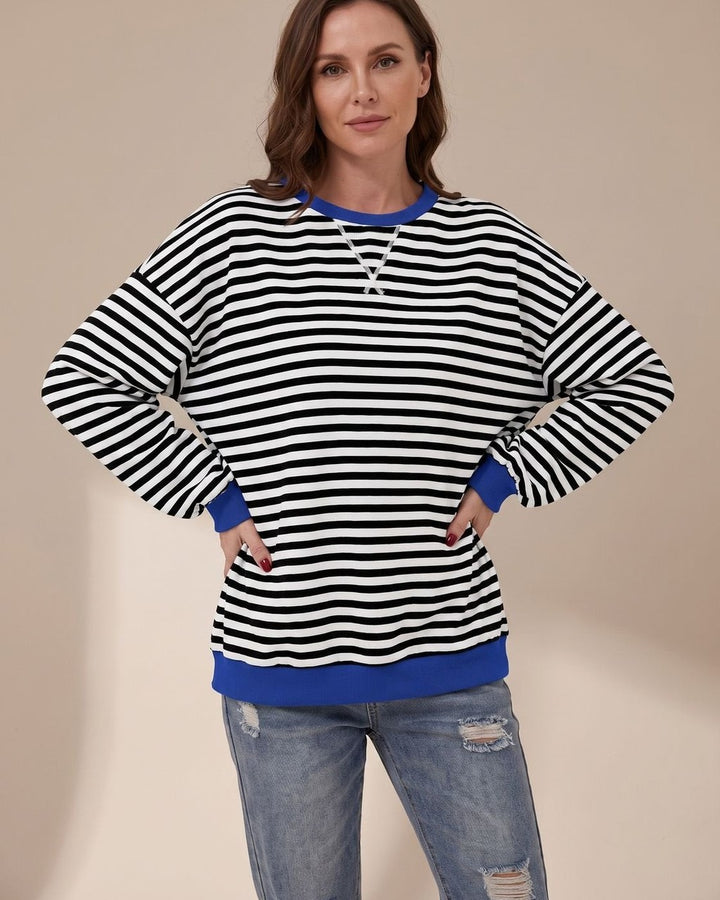 Felpa Oversize a Righe