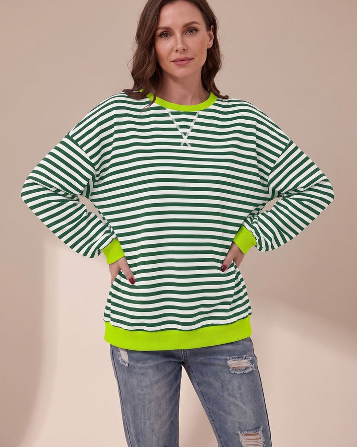 Felpa Oversize a Righe