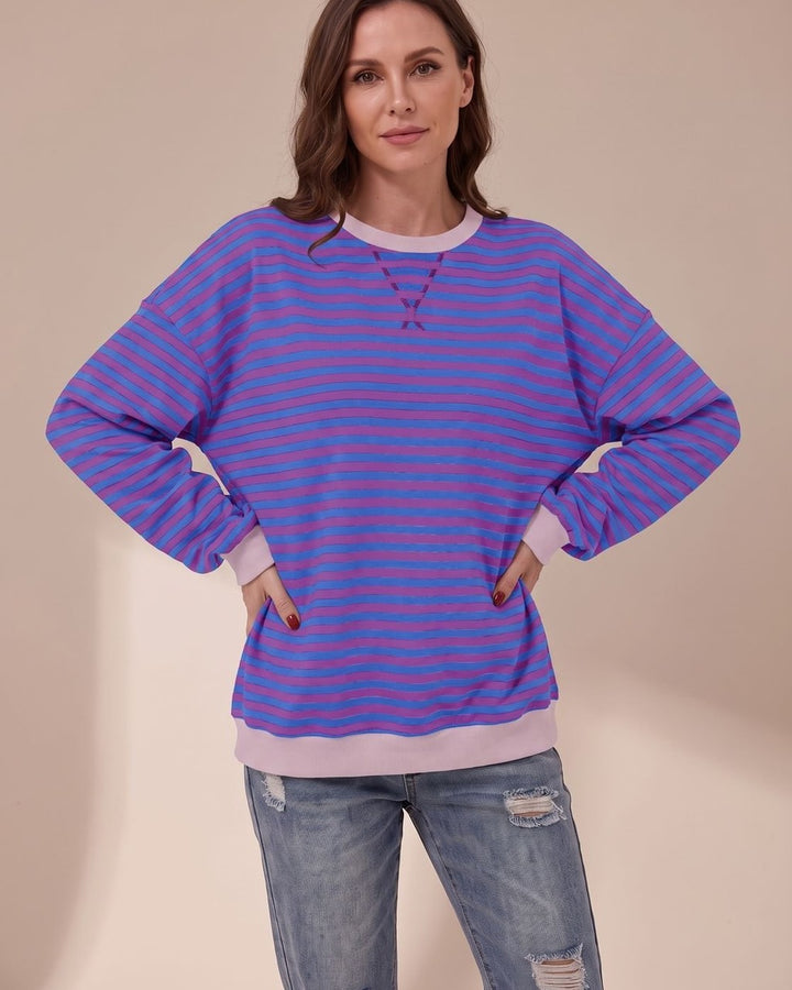 Felpa Oversize a Righe