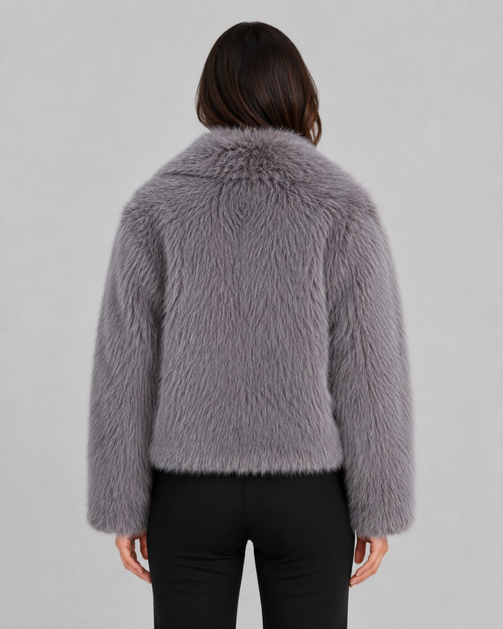 Giacca Soffice con Collo Ampio