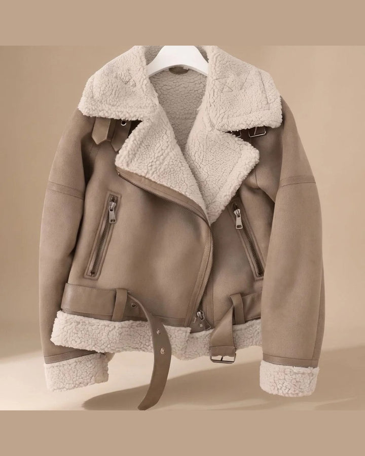 Giacca Stile Aviatore con Cintura