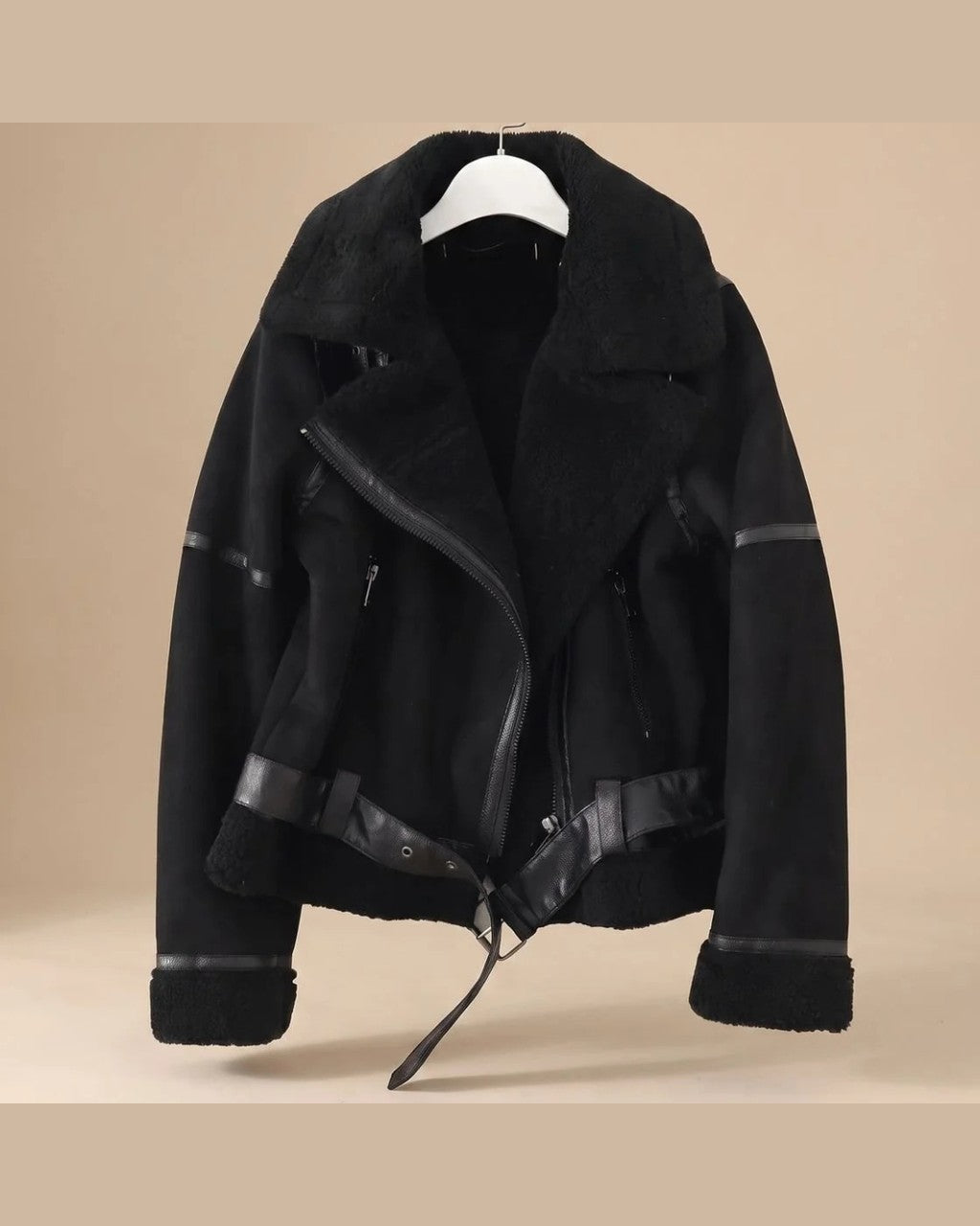 Giacca Stile Aviatore con Cintura