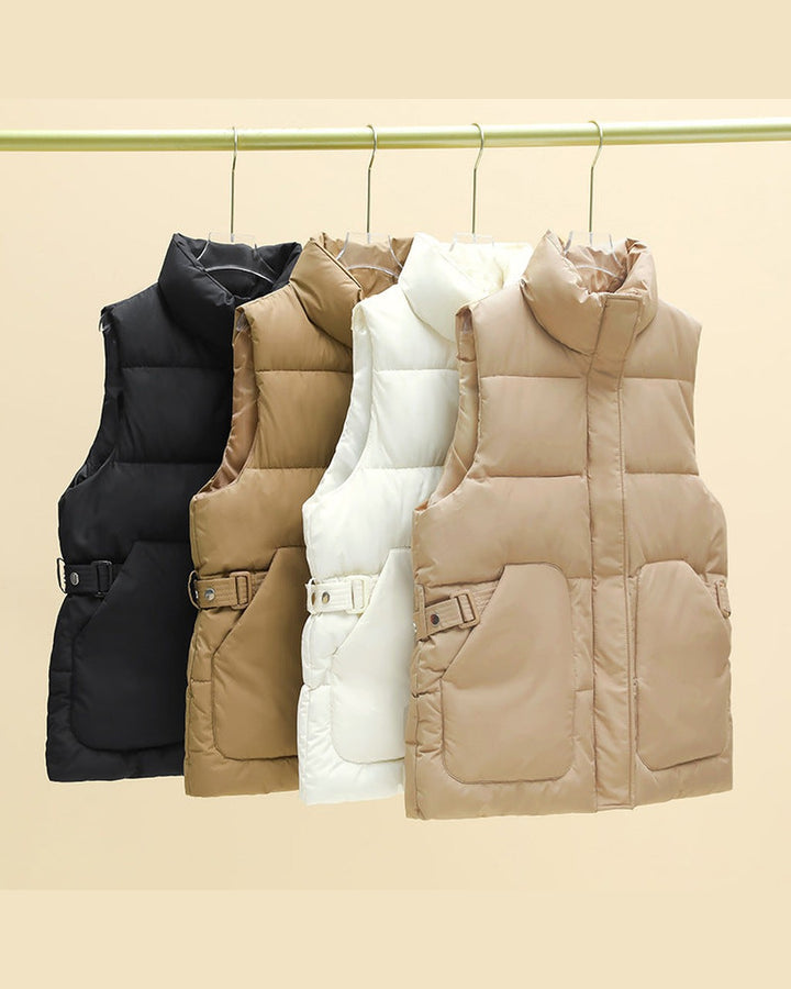 Gilet con Collo Alto e Tasconi