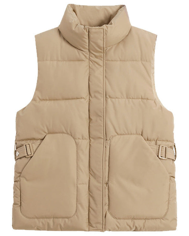 Gilet con Collo Alto e Tasconi