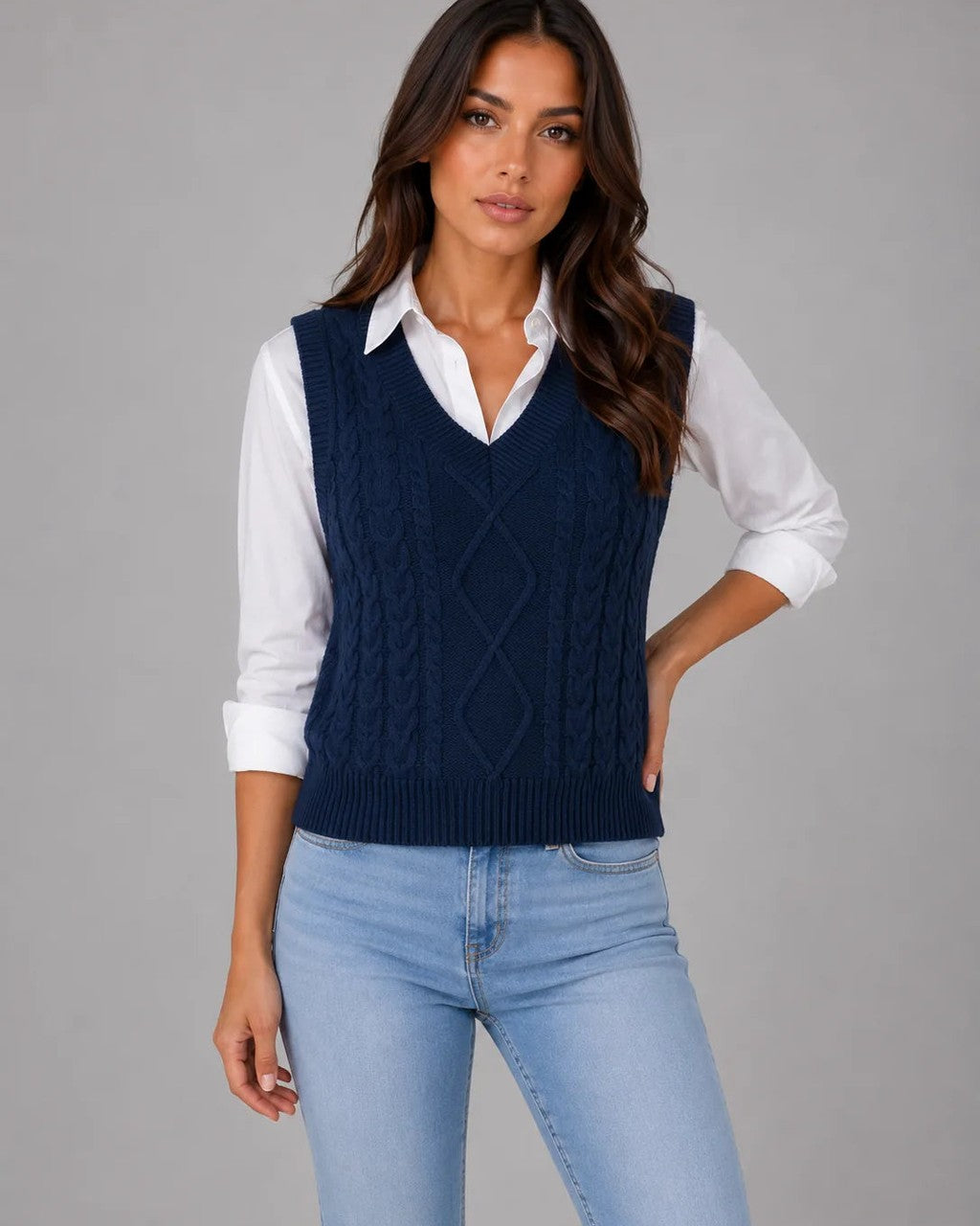 Gilet Lavorato a Trecce