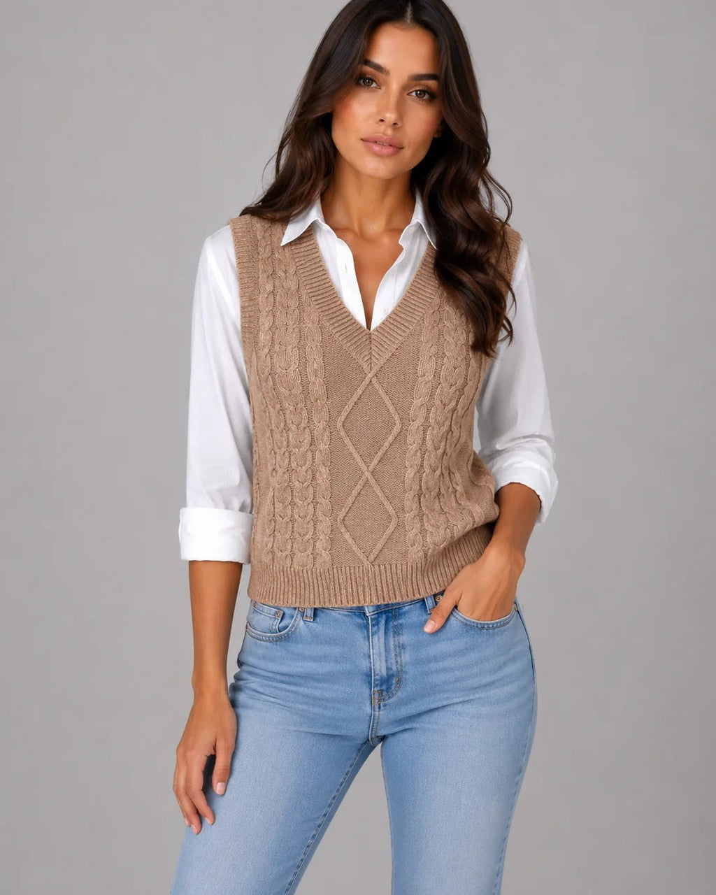 Gilet Lavorato a Trecce