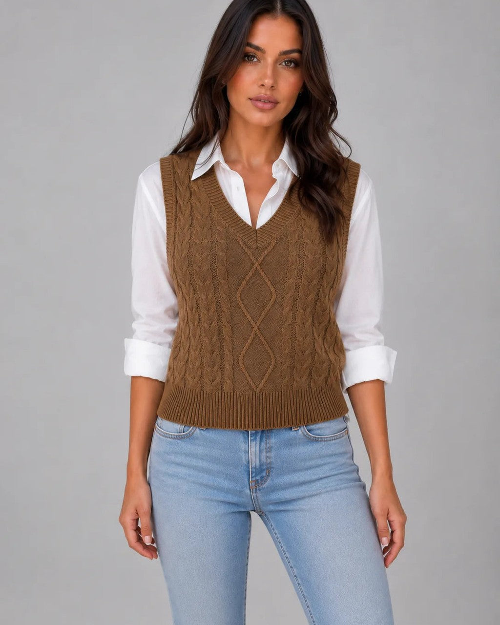 Gilet Lavorato a Trecce