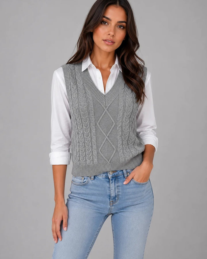 Gilet Lavorato a Trecce