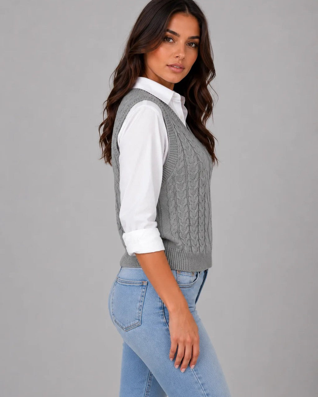Gilet Lavorato a Trecce