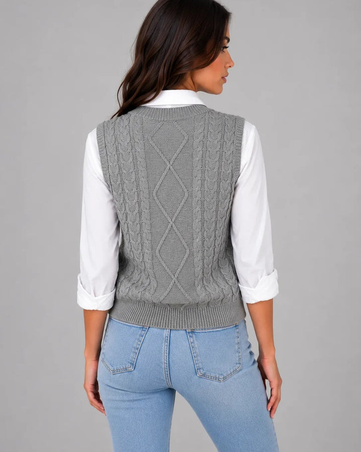 Gilet Lavorato a Trecce