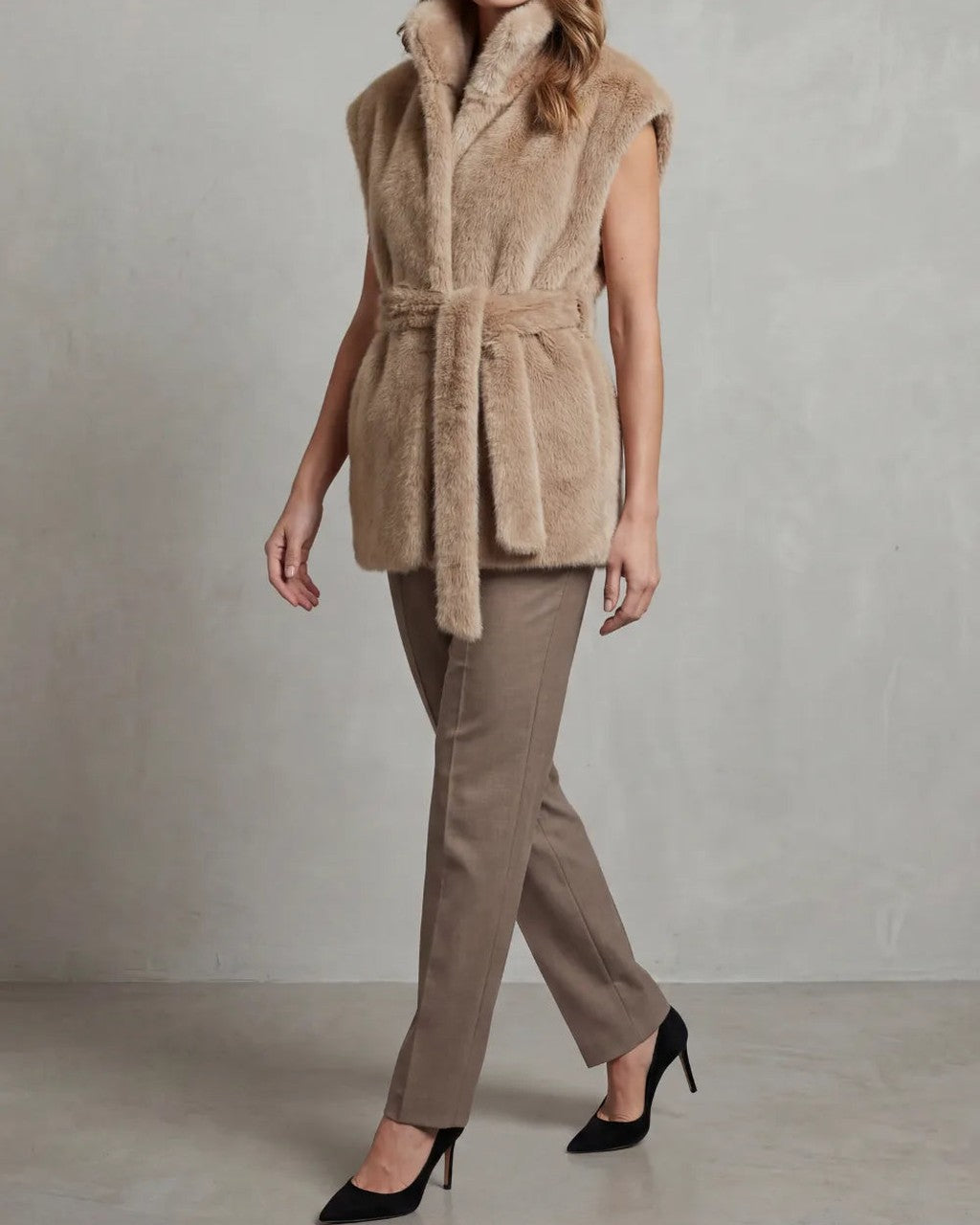 Gilet Morbido con Cintura