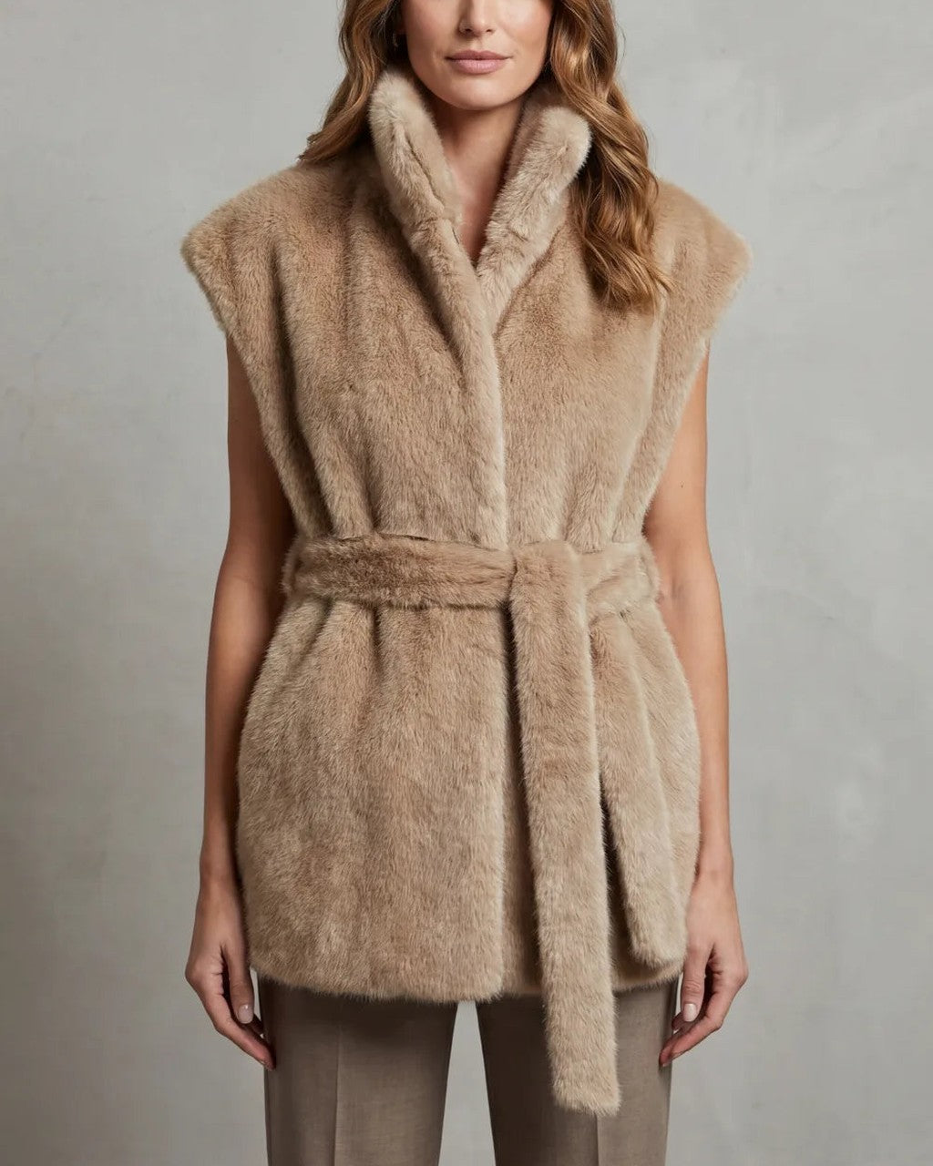 Gilet Morbido con Cintura