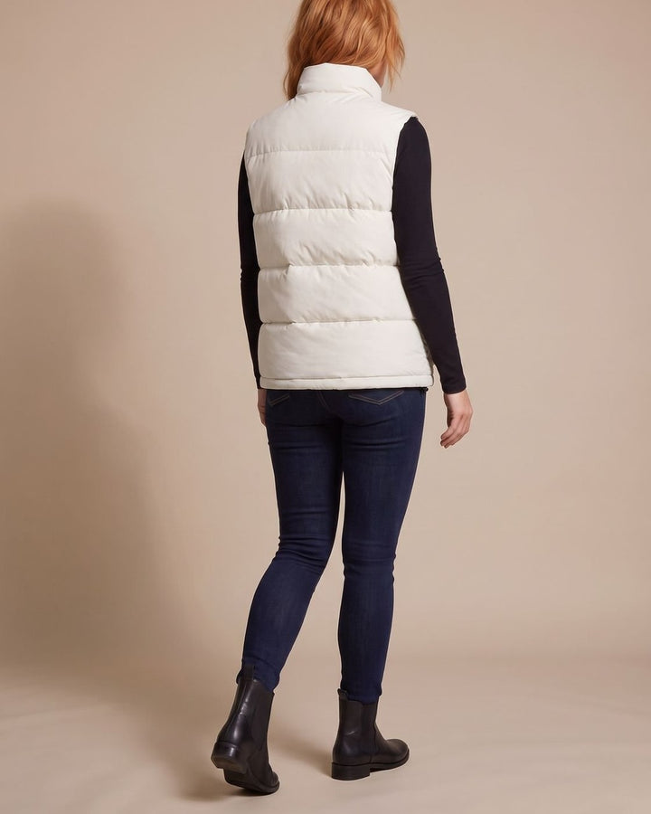 Gilet Trapuntato a Collo Alto
