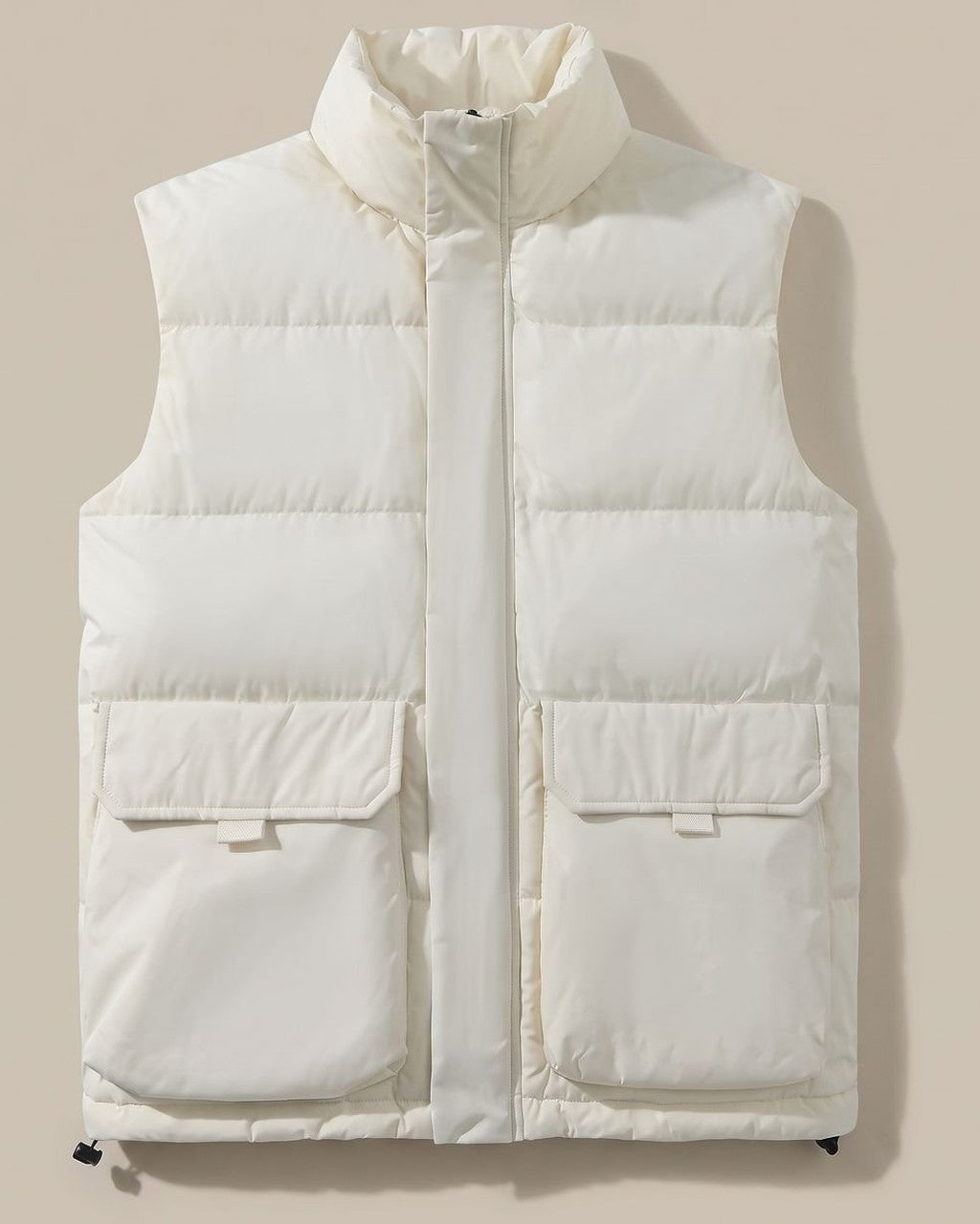Gilet Trapuntato a Collo Alto