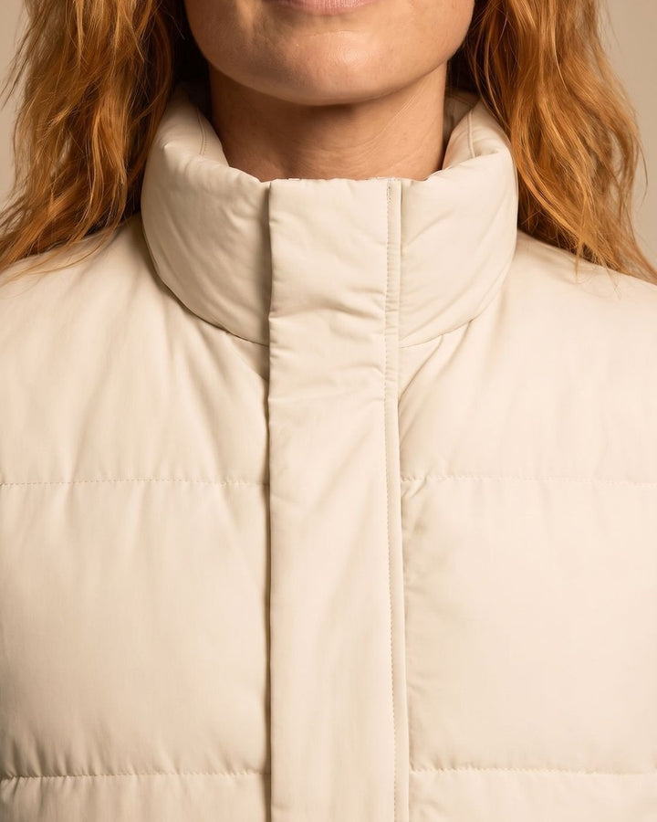 Gilet Trapuntato a Collo Alto