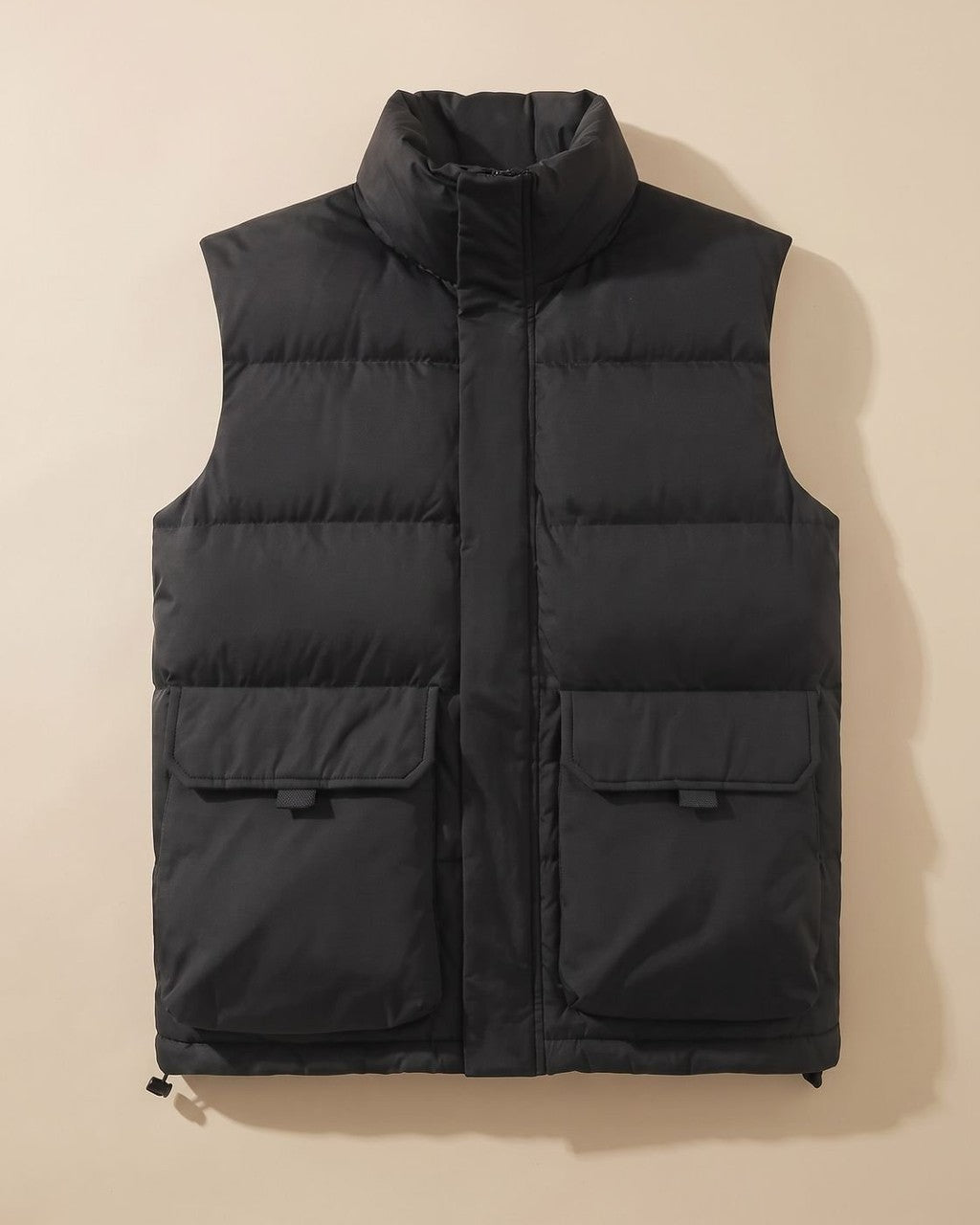Gilet Trapuntato a Collo Alto