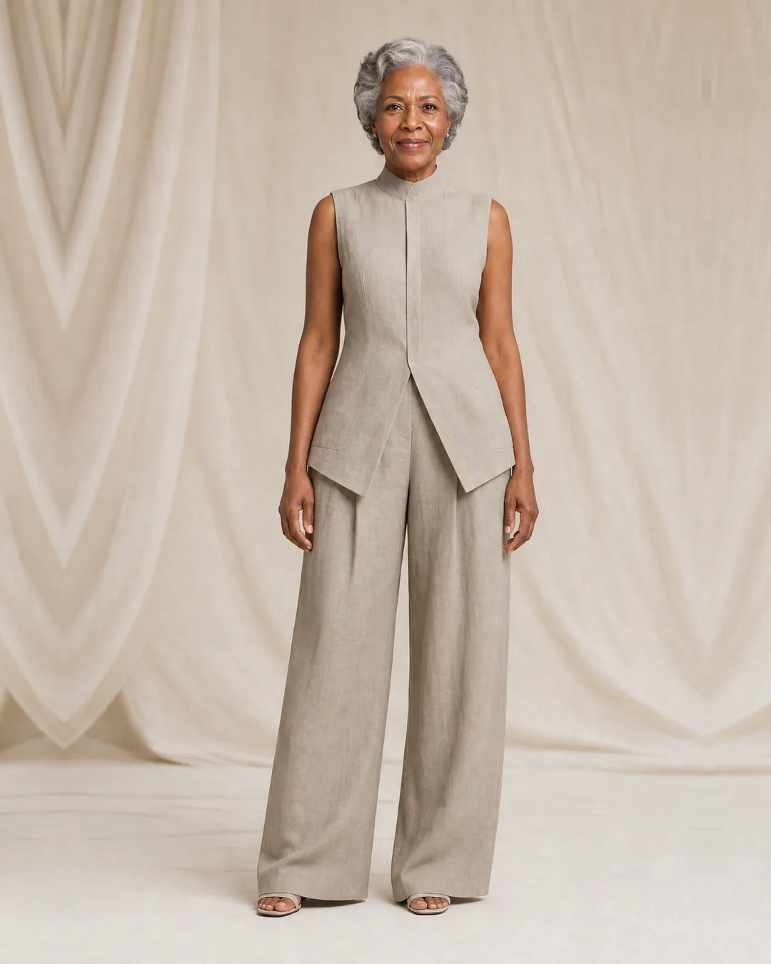 Completo Strutturato con Pantalone Palazzo