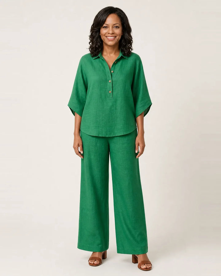 Completo con Blusa e Pantalone Largo