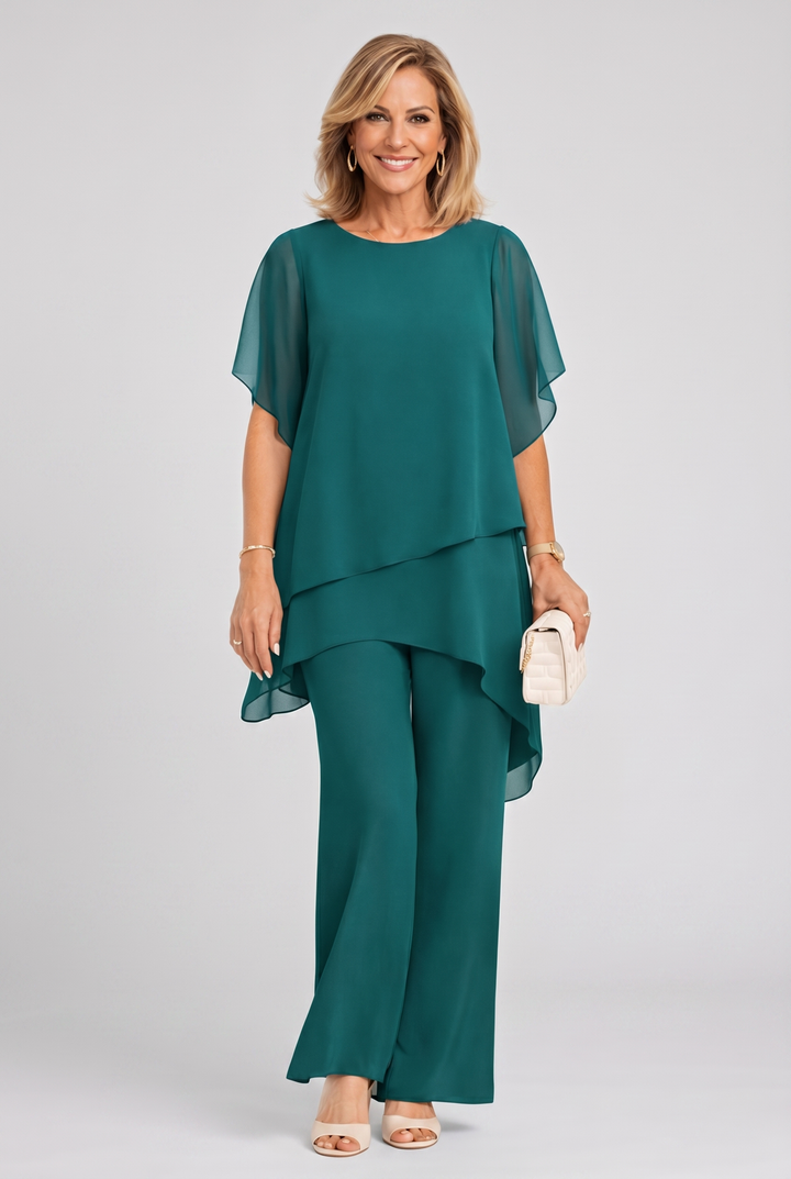 Completo Elegante con Top Asimmetrico