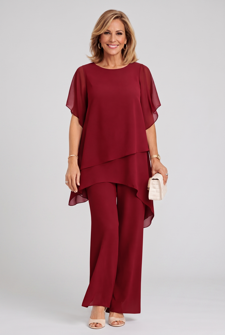 Completo Elegante con Top Asimmetrico
