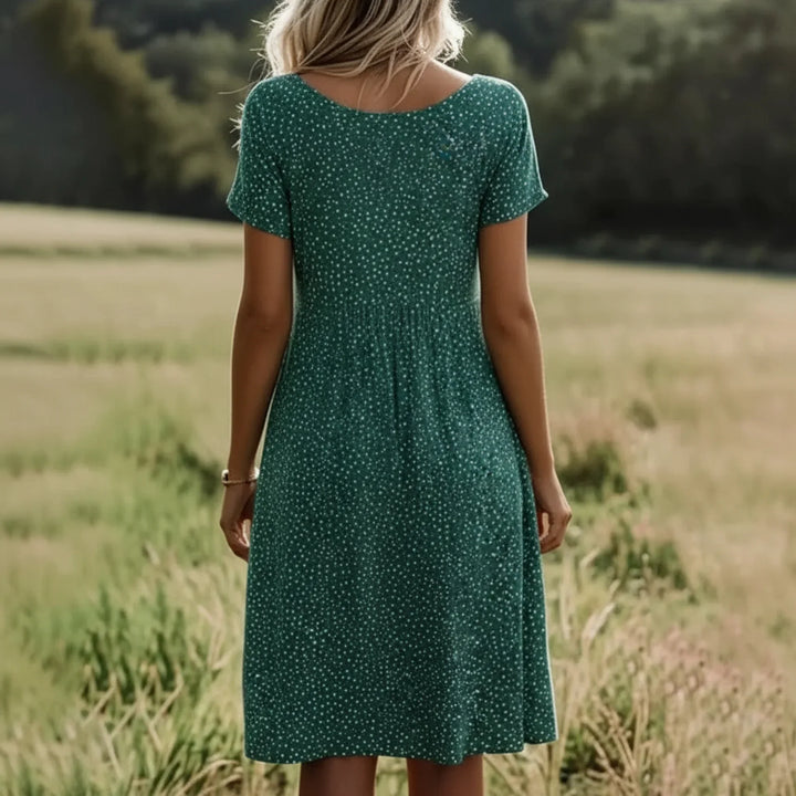 Abito Midi Floreale con Colletto