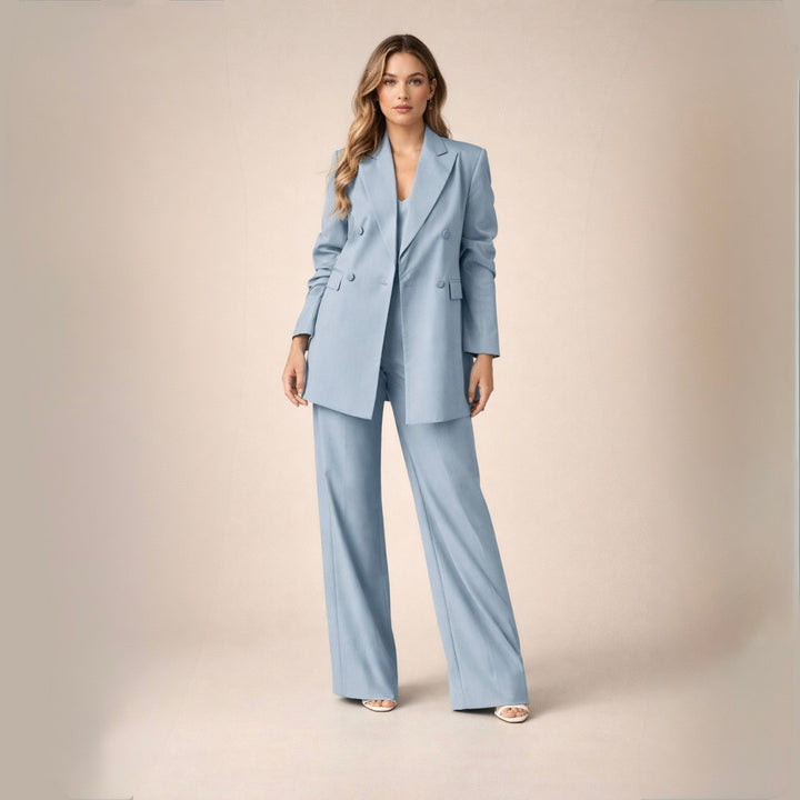 Completo Pantalone con Blazer Azzurro