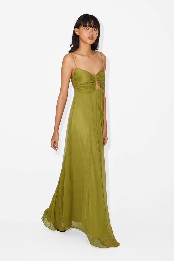Abito Lungo Verde Stile Impero
