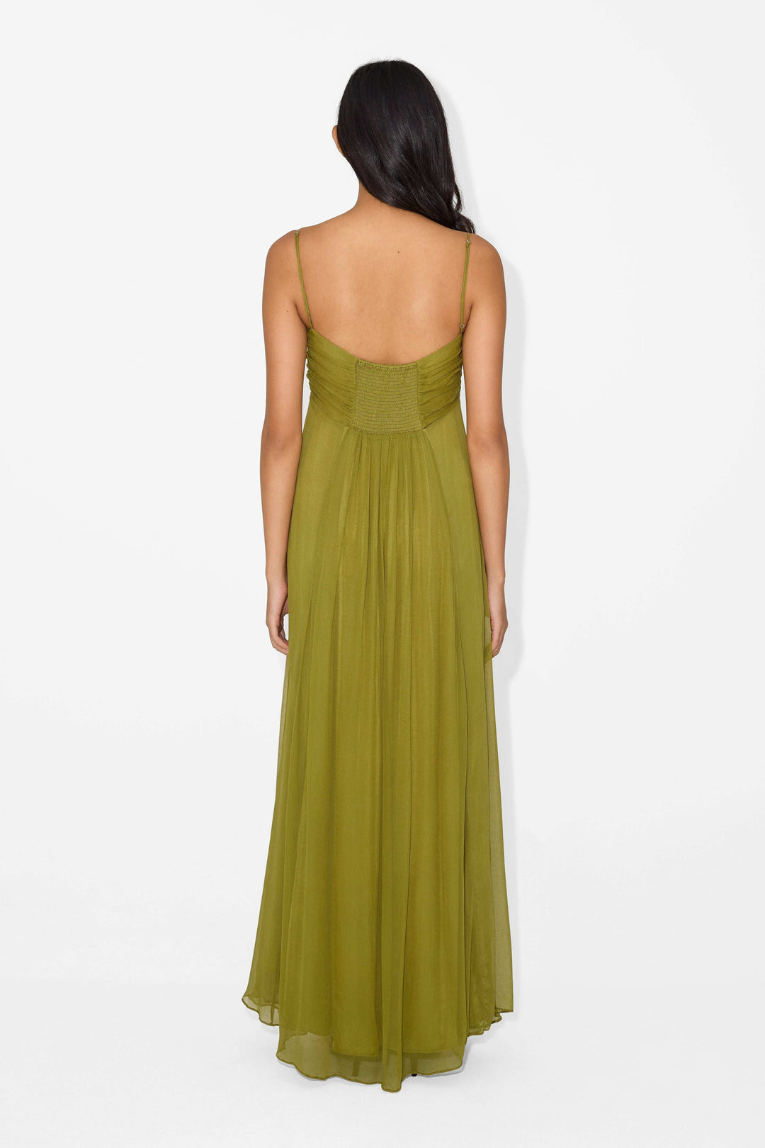 Abito Lungo Verde Stile Impero