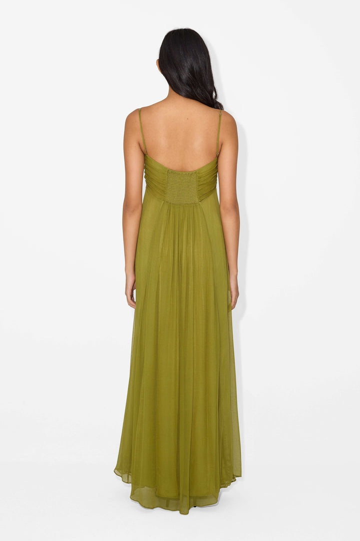 Abito Lungo Verde Stile Impero