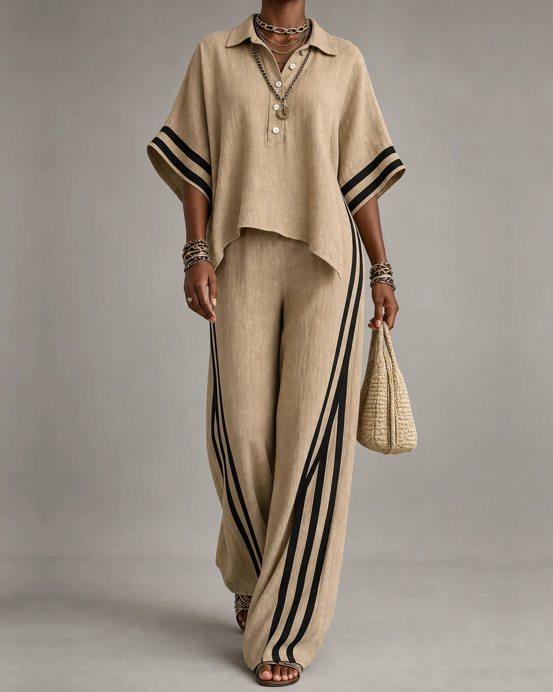 Completo Pantalone con Bande Laterali