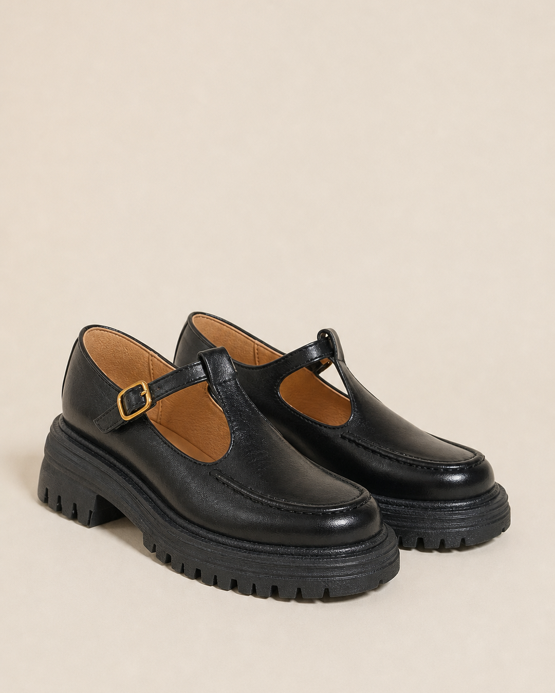 Scarpe Mary Jane con Suola Carrarmato
