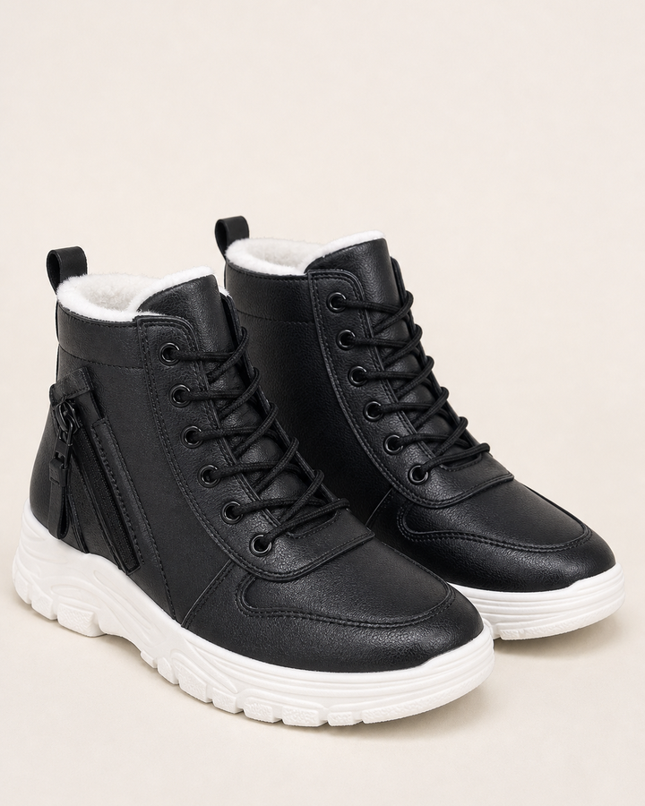 Anfibi con Platform e Zip Laterale