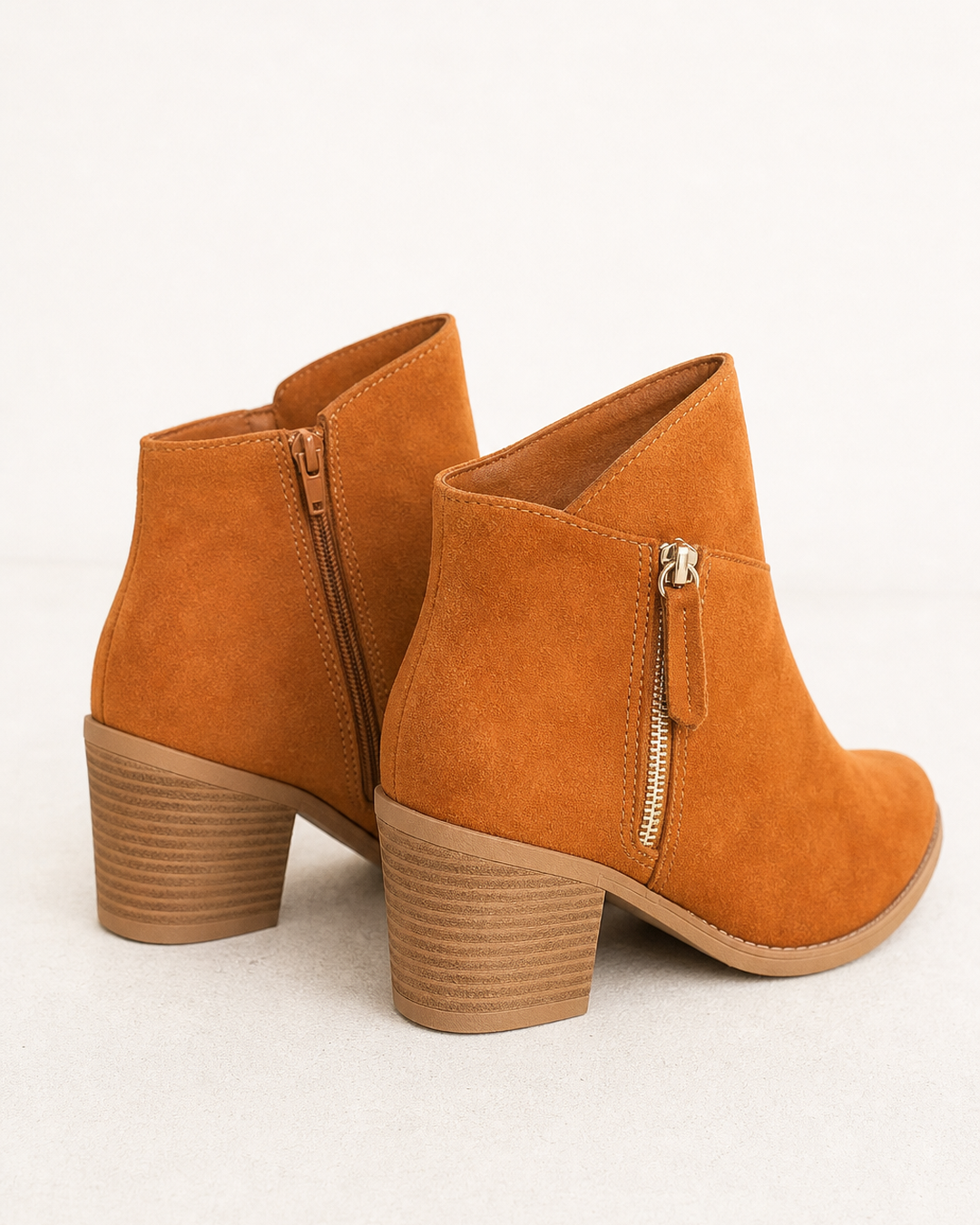 Stivaletti Bassi con Doppia Zip