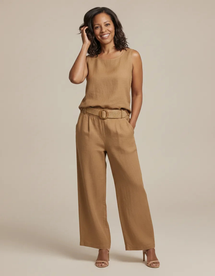 Completo Pantalone con Top Smanicato