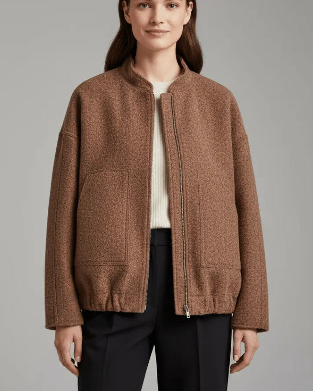 Giacca Oversize Collo Alto