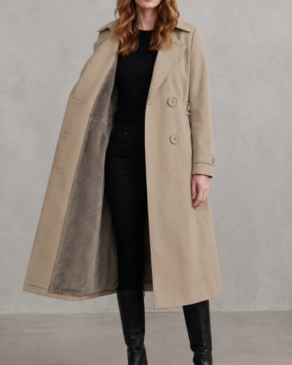 Trench Classico con Interno Morbido