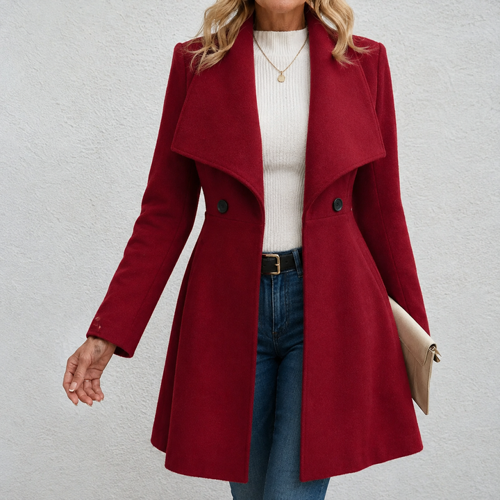 Cappotto Svasato con Collo Ampio