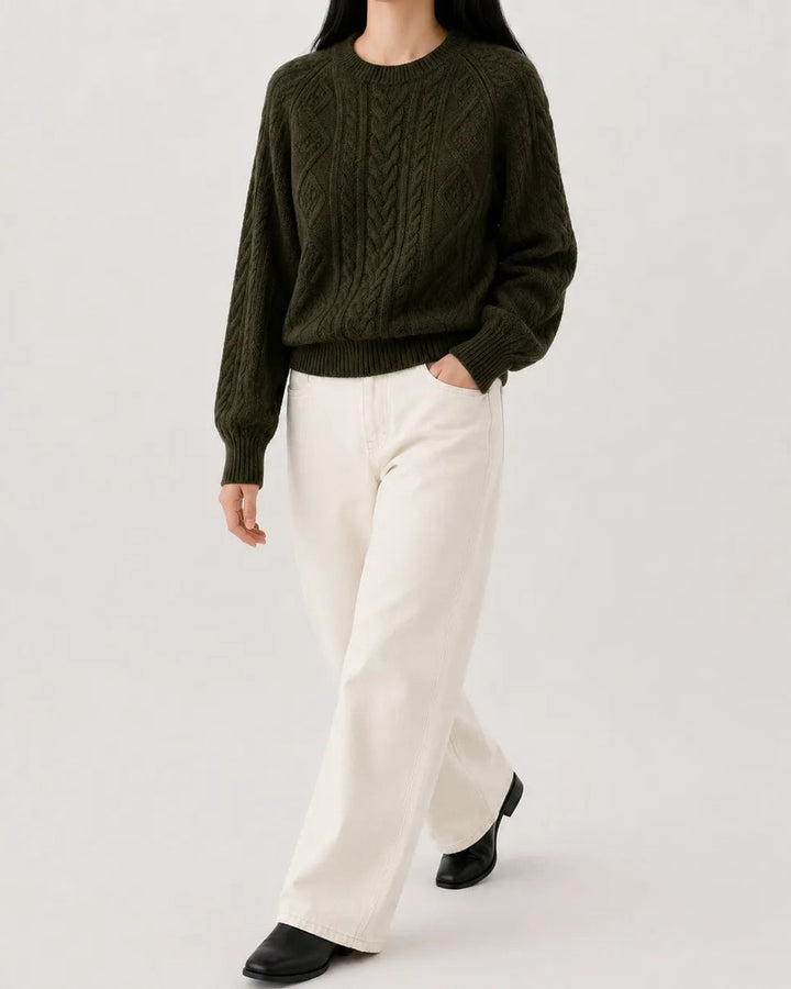 Maglione a Trecce Girocollo
