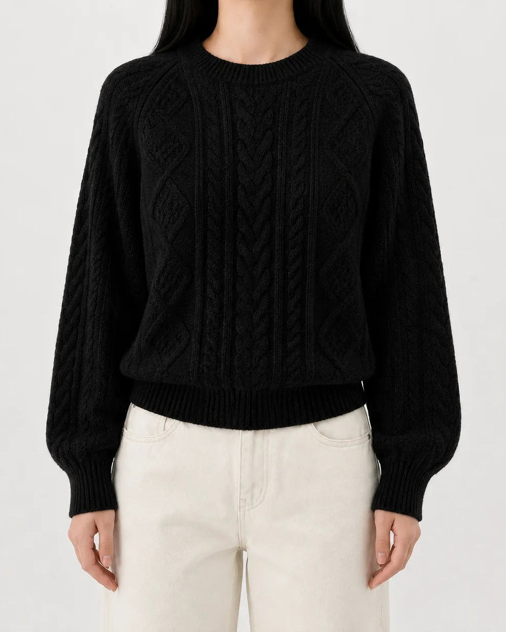 Maglione a Trecce Girocollo