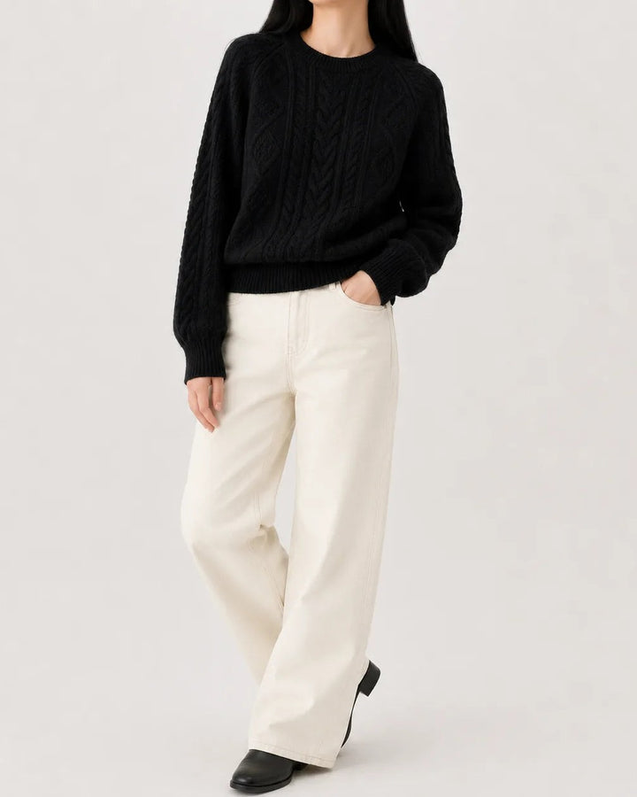 Maglione a Trecce Girocollo